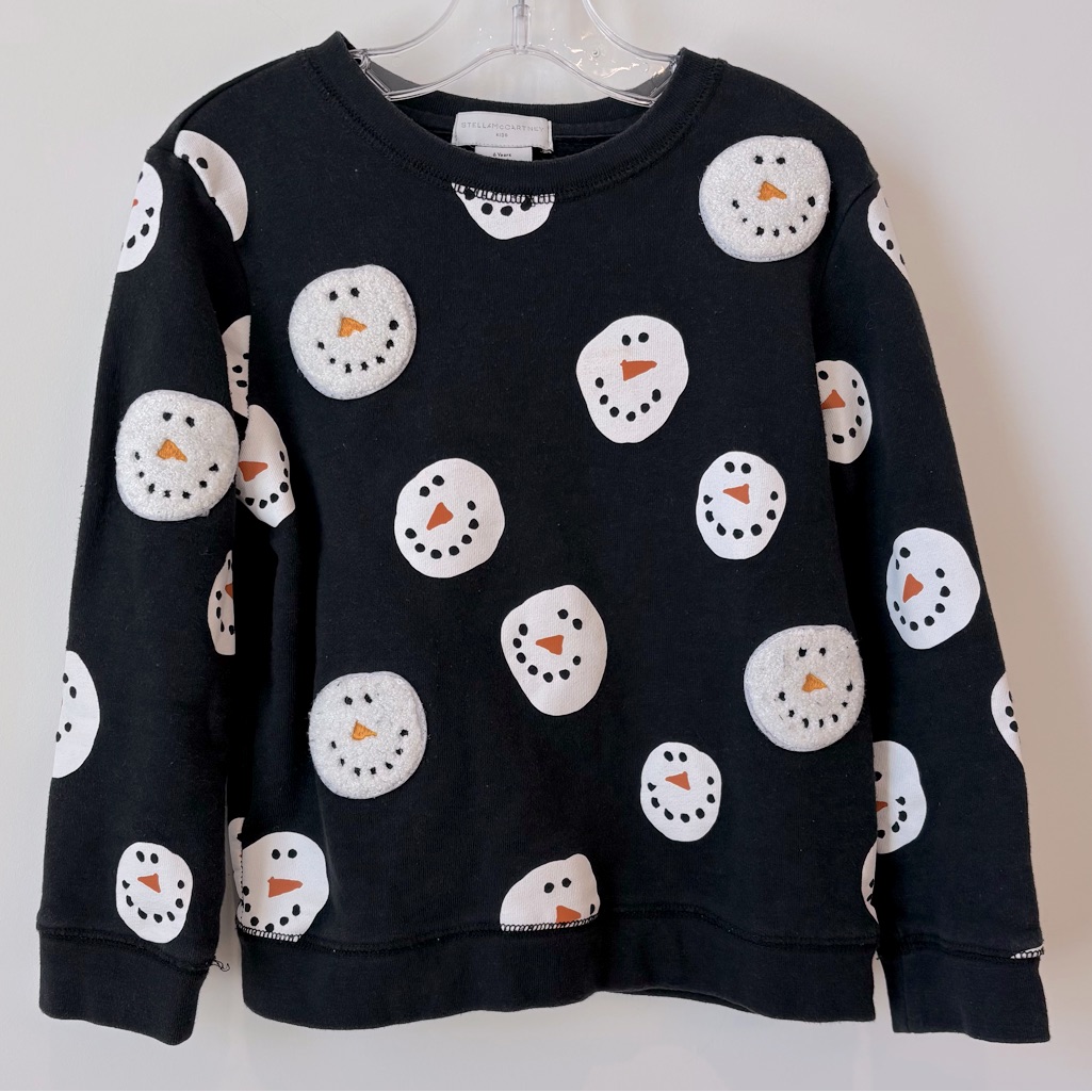 Stella Mccartney Kids Black Snowman Sweatshirt